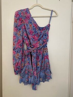 Hemant & Nandita One Shoulder Mini Dress